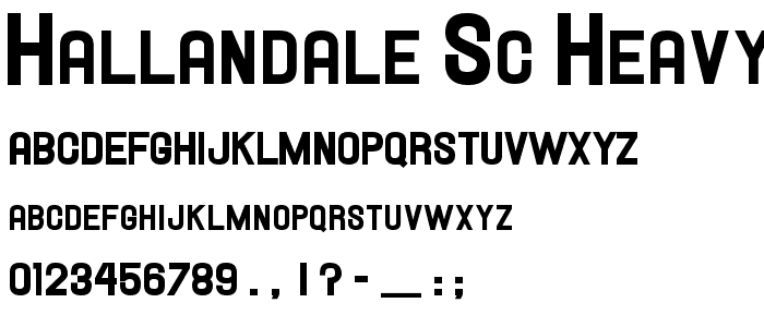 Hallandale SC Heavy JL font
